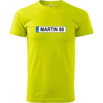 SPZ Martin 80 - Klasické pánské triko vyšší gramáže - M ( Limetková )