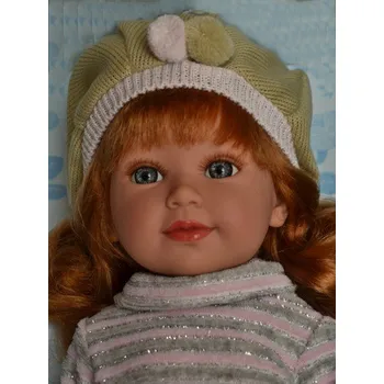 Panenka Realistická panenka Coral v šedorůžovém roláku od firmy Vestida de Azul (Coral - 45 cm)