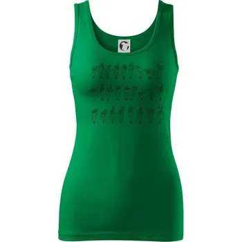 Dámské tričko Znaková řeč - Dámské tílko - 2XL ( Středně zelená )