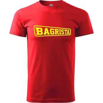 Bagrista - rámeček - Klasické pánské triko vyšší gramáže - 4XL ( Červená )