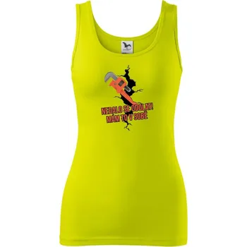 Dámské tričko Nedalo se odolat, mám to v sobě instalatér - Dámské tílko - L ( Limetková )