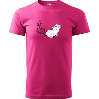 Pánská móda Myš houslový klíč - Klasické pánské triko vyšší gramáže - 3XL ( Purpurová )