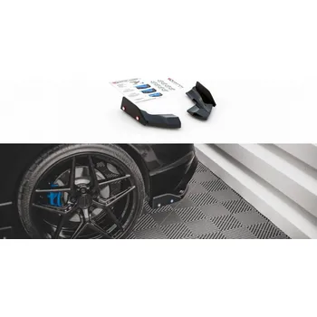 Tuning Splittery zadní boční + flaps V.2 Volkswagen Golf R Mk8 carbon look