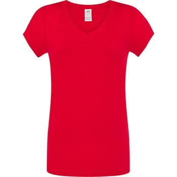 JHK Dámské tričko JHK V-Neck Sicilia Červená XL
