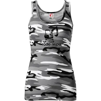 Dámské tričko Já tak nějak ráda rejpu - dámská verze - Dámské Maskáčové tílko - S ( Šedý maskáč )