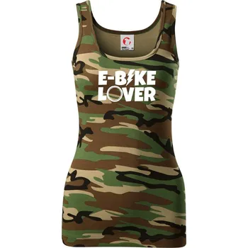 E-bike lover - Dámské Maskáčové tílko - 2XL ( Hnědý maskáč )