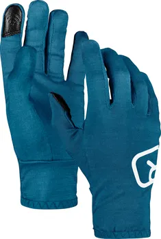 rukavice Ortovox 185 Rock'n'Wool Glove Liner Petrol Blue S