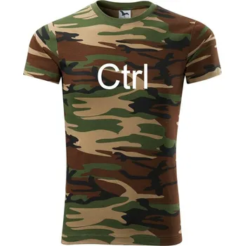 Pánské tričko Ctrl - Army CAMOUFLAGE - 2XL ( Hnědý maskáč )