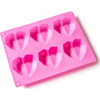 Forma na pečení Gadget Master Forma na pečení muffinů 3D srdíčka růžová