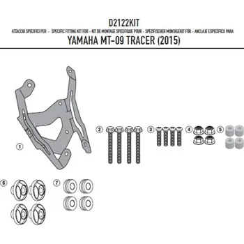 D2122KIT montážní sada Yamaha MT-09 Tracer 850 (15-17) pro plexi 2122DT