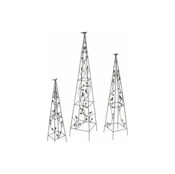 Zahradní dekorace jehlan pro popínavé květiny na zahradu 1,3m sada 3ks , dekorativní jeh