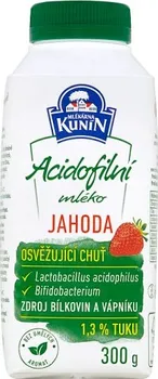 Mléko Mlékárna Kunín Acidofilní mléko 300 g jahoda