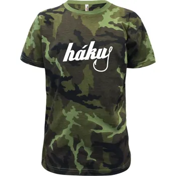 Chlapecké tričko Hákuj - Dětské maskáčové triko - 146 cm/10 let ( Zelený maskáč )
