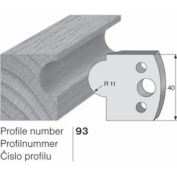 Nůž profilový č. 93 SP do frézovací hlavy 40 x 4 mm PILANA