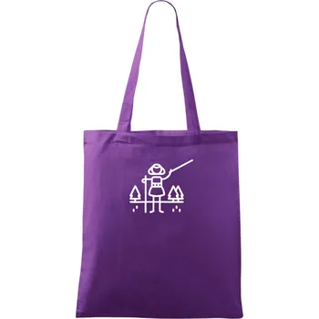 Nordic walking ikona - Taška bavlněná - 42 x 38 cm ( Fialová )