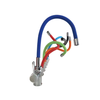 Vodovodní baterie Steno TRIX 1008M Kuchyňská vodovodní baterie s flexi modrým ramínkem,