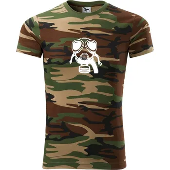 Pánské tričko Plynová maska - Army CAMOUFLAGE - XS ( Hnědý maskáč )