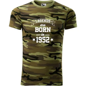 Pánské oblečení Legends are born in 1952 - Army CAMOUFLAGE - XL ( Zelený maskáč )