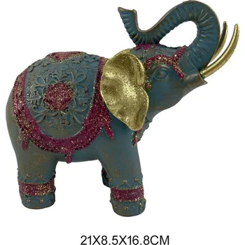 Soška slon "TURQUOISE" 21.5x8.5x16.8cm