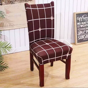 Potah na židli Numberoplus Univerzální elastický potah na židli - Vidličky hnědá