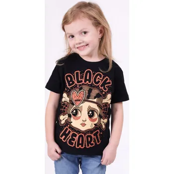 Chlapecké tričko Dětské Triko BLACK HEART BETTY Barva: Černá, Velikost: 5-6-R