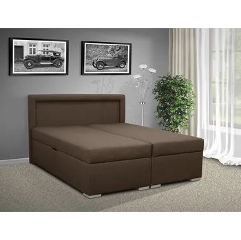 Postel Nabytekmorava Čalouněná postel s úložným prostorem Bolero 180 barevné provedení: SAVANA HNĚDÁ 25, čelo postele: B