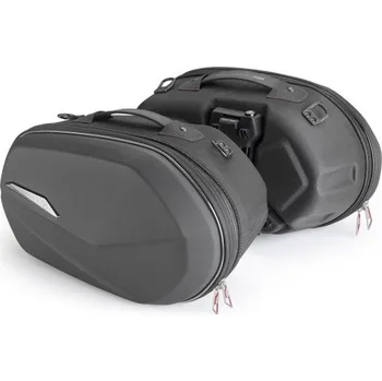 Zavazadlo na motocykl ST609+ boční brašny GIVI, polotuhé provedení, černé, objem 2x25 l., rozšiřitelné, nutný nosič TE...