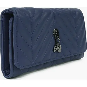 Modrá klopnová dámská peněženka s kovovou ozdobou Tarquinia