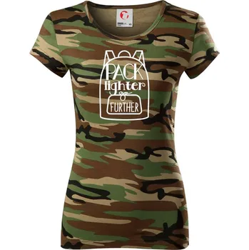 Cestovatelský batůžek - Dámské maskáčové triko - XL ( Hnědý maskáč )