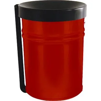 Odpadkový koš Samozhášecí nádoba na odpadky, 16 litrů, ocel, černá