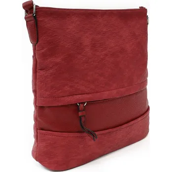 Kabelka Červená dámská zipová crossbody kabelka Betuel