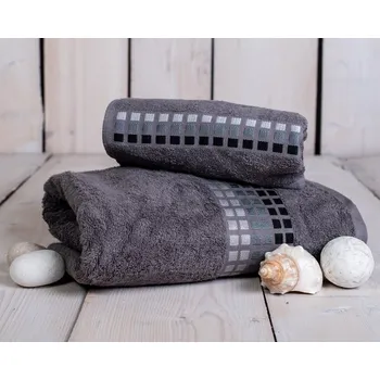 Bytový textil Jahu osuška froté Darwin tmavě šedá 70x140 cm