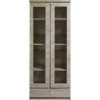 Obývací stěna Vitrína 2D2S, dub sonoma, PANAMA Typ 03