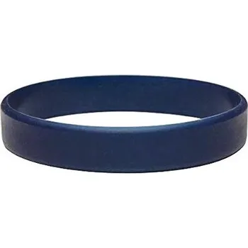 Náramek Silikonový náramek bez potisku modrý 202 mm Tmavě modrá