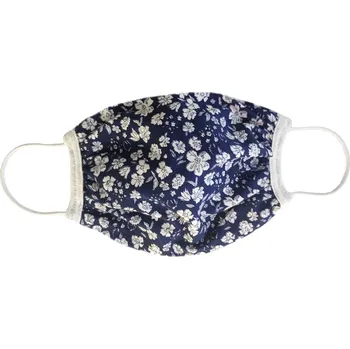 rouška Iris Rouška dvojitá s kapsou vzor Květiny blue