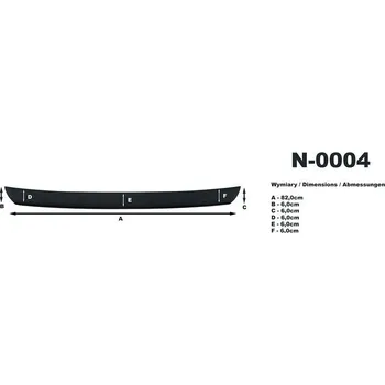 Lišta karosérie Nášlap kufru Fiat 500 2007 2011