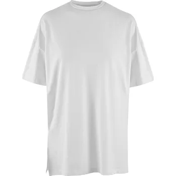 Dámské tričko BÍLÉ OVERSIZED TRIČKO S ROZPARKY Noisy May