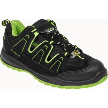 Pracovní obuv ADAMANT Obuv ADAMAMT ALEGRO S1 ESD Green, sandál s ocelovou špicí C61030v01/40 Černá/zelená 40