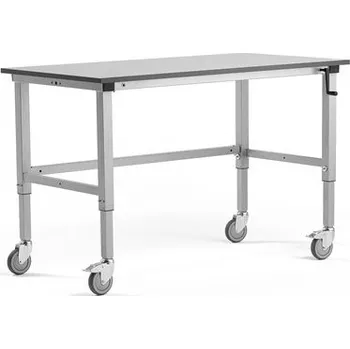 Psací stůl Mobilní pracovní stůl Motion, 1500x800 mm, nosnost 150 kg, šedá deska HPL 274222AJ
