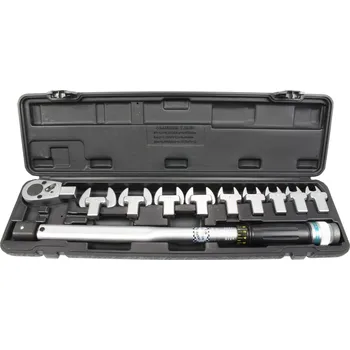 Ruční nářadí Triumf klíč momentový 1/2", rozsah 40 - 210 Nm, aretace posuvným kroužkem, s plochými klíči, sada 11 dílů - 100-00287