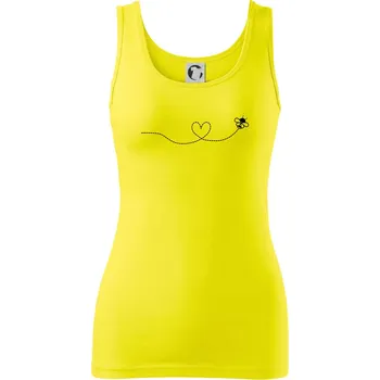 Dámské oblečení Dráha letu včely - srdce - Dámské tílko - L ( Citrónová )