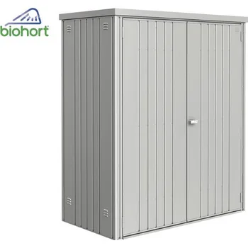 Zahradní úložný box Biohort Skriňa na náradie Equipment Locker 150 - strieborná metalická