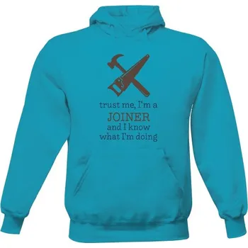 Pánská mikina Pánská mikina s kapucí s potiskem I'm a joiner and I know what I'm doing pánské