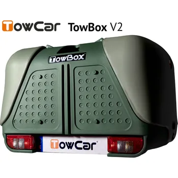 Nosič kol Přepravní box na tažné zařízení TowBox V2 zelený