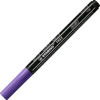 Akrylový popisovač STABILO FREE Acrylic T100 Kulatý hrot 1-2 mm - fialový