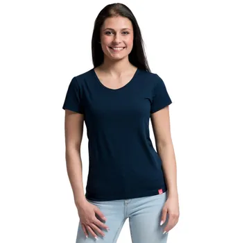 Dámské tričko CityZen Dámské bavlněné triko klasické tmavě modré L