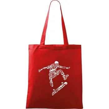 Nákupní taška Skater icons - Taška bavlněná - 42 x 38 cm ( Červená )