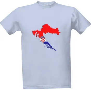 Pánské oblečení Tričko s potiskem Mapa Chorvatska pánské
