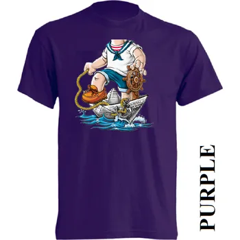 Chlapecké tričko detske-levne-bavlnene-tricko-potisk-namornik Barva: Purple - purpurová, velikost: 104