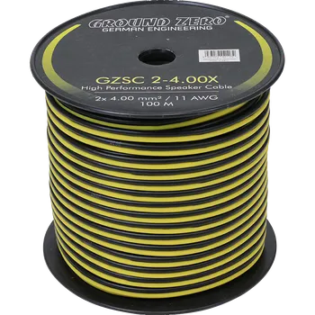 Auto Hi-Fi Ground Zero GZSC 2-4.00 transparentní repro kabel 2x4,0mm2